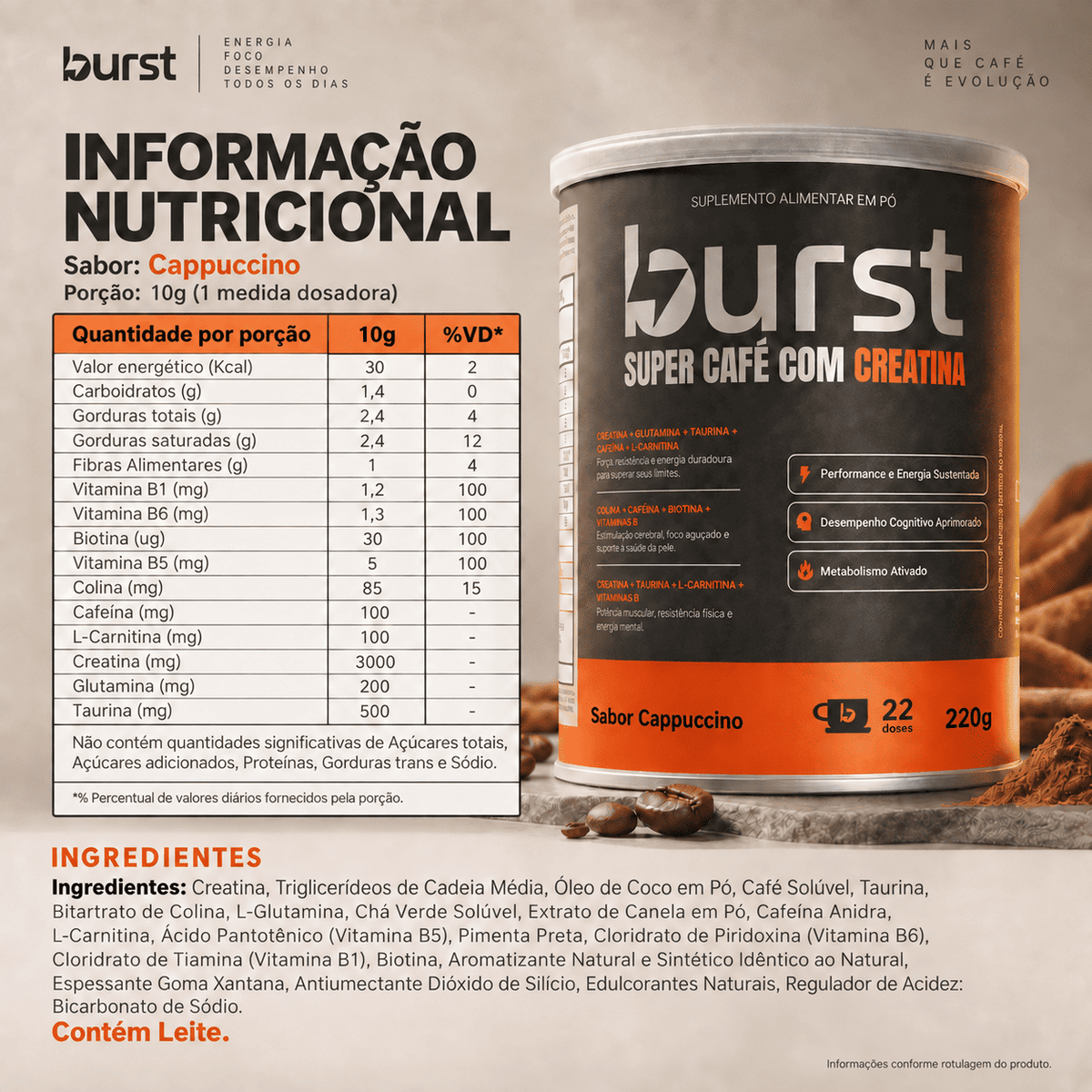 Burst - Super Café com Creatina
