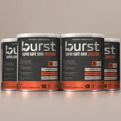 Quatro latas de Super Café com Creatina